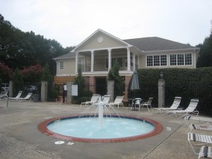 The new club house at The Cochise Club in Vinings, with the children's pool in the foreground. 