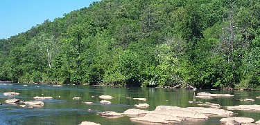 The Chattahoochee River National Recreation area has an access point in Vinings at Paces Mill.  Photo from VisitSandySprings.org